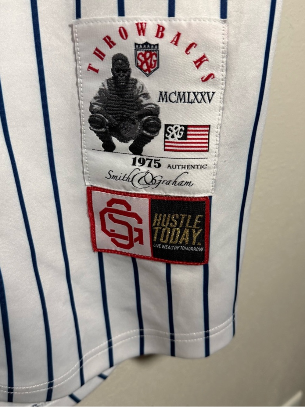 Men’s L Multicolor Hustle Today Smith and Graham Streetwear Baseball Jersey - Picture 4 of 8
